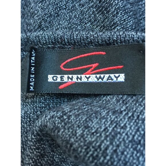 Genny Way Italy Men's Gray V-Neck Button Wool Knit Cardigan Sweater Vest Casual - Picture 5 of 9